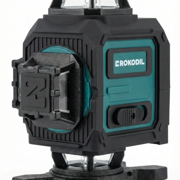 Лазерный уровень Rokodil Ray 2 Pro / 4D, прорезиненный корпус, зеленый луч